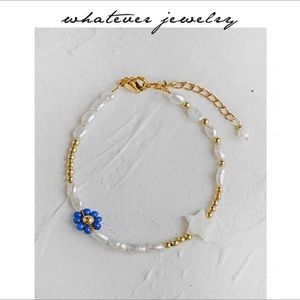 Dainty Pearl and Bead Bracelet
